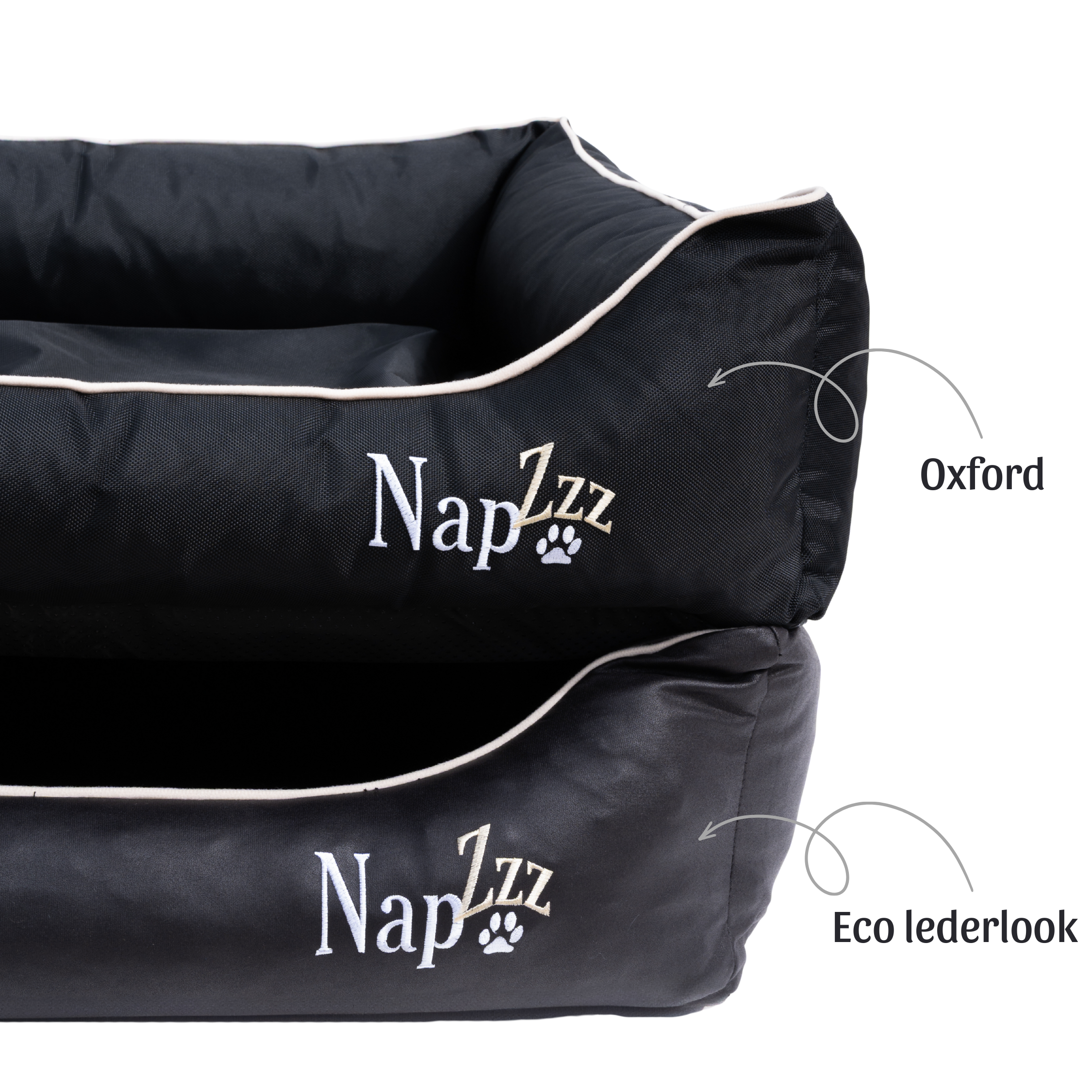 NapZZZ Divan Eco - Lederlook zwart