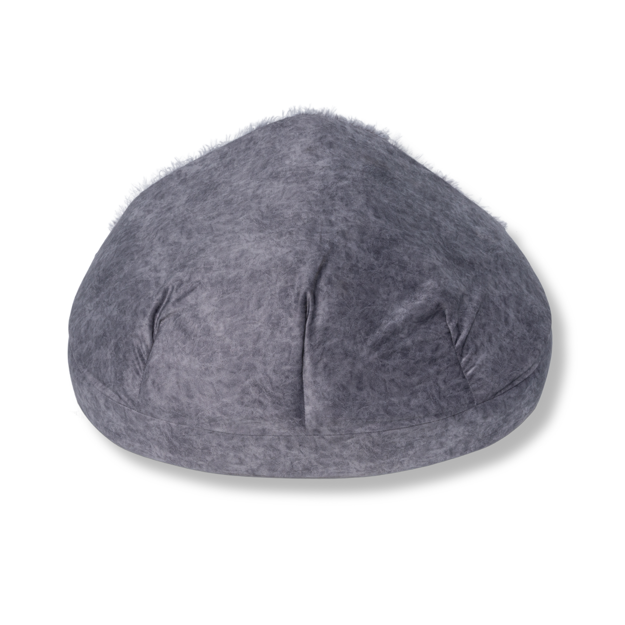 NapZZZ Cuddle Cave Eco Super Soft grijs – duurzame honden en kattenmand van gerecycled pluche met overkapping voor comfort en warmte- achterkant