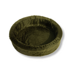  Donker groene ovale bontmand, klein formaat, NapZZZ, voor alle kattenrassen en hondenrassen.  Verkrijgbaar van 40 tot wel 120cm. Geschikt van kitten tot zeer grote hond. Stevige schuimrubberen kern met uitneembare en wasbare pluche imitatiebonten hoes. 