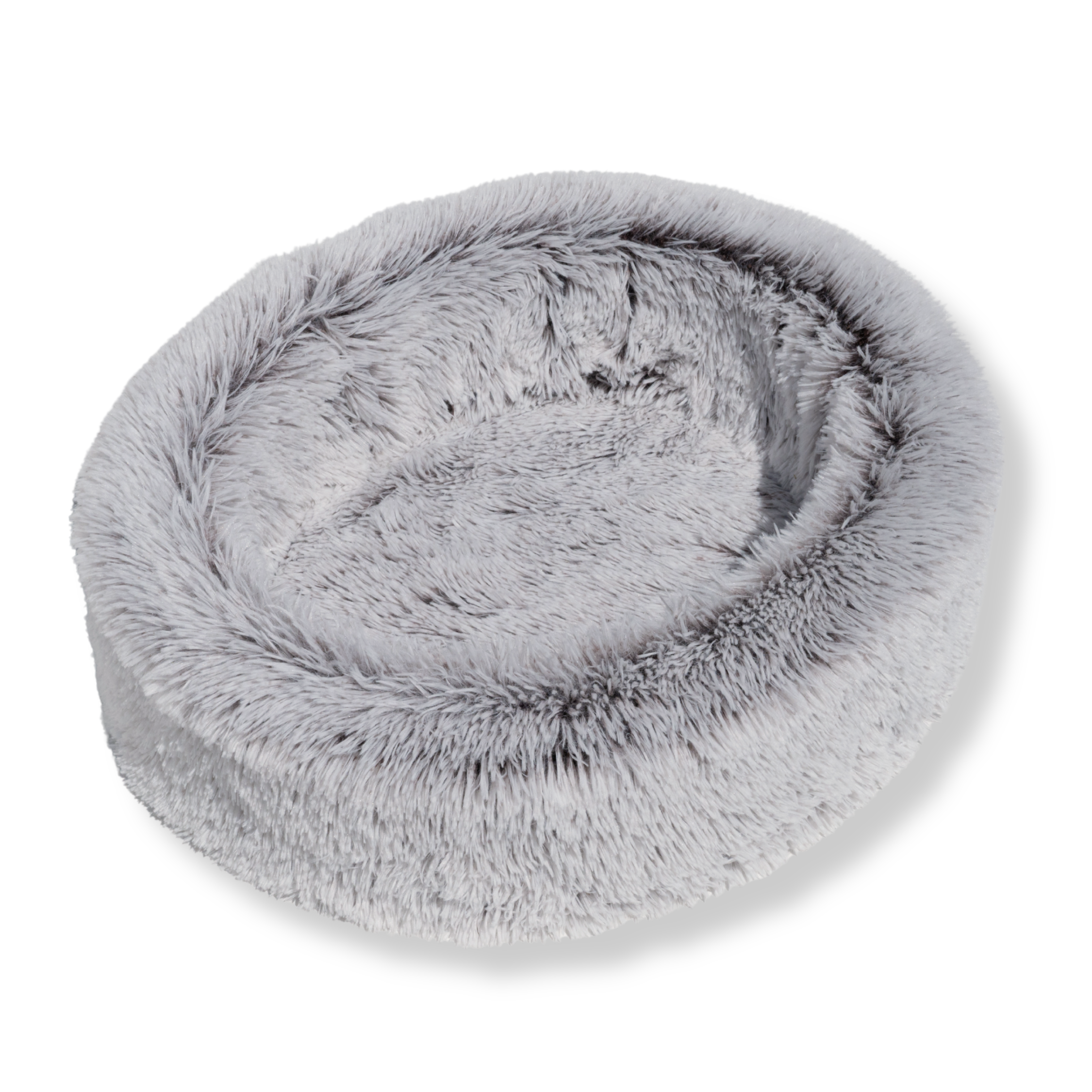 NapZZZ bontmand fluffy in een wit/bruine kleur, ovaal, voorkant, klein formaat