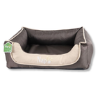 NapZZZ Hondenmand Divan Duo Bruin/Beige – luxe hondenmand met water- en vuilafstotende bekleding, stevige opstaande randen en lage instap